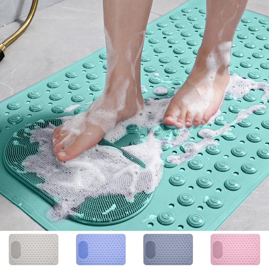 Bathroom Mat Solid Color Massage Mat Household Drop Suction Cup Carpet