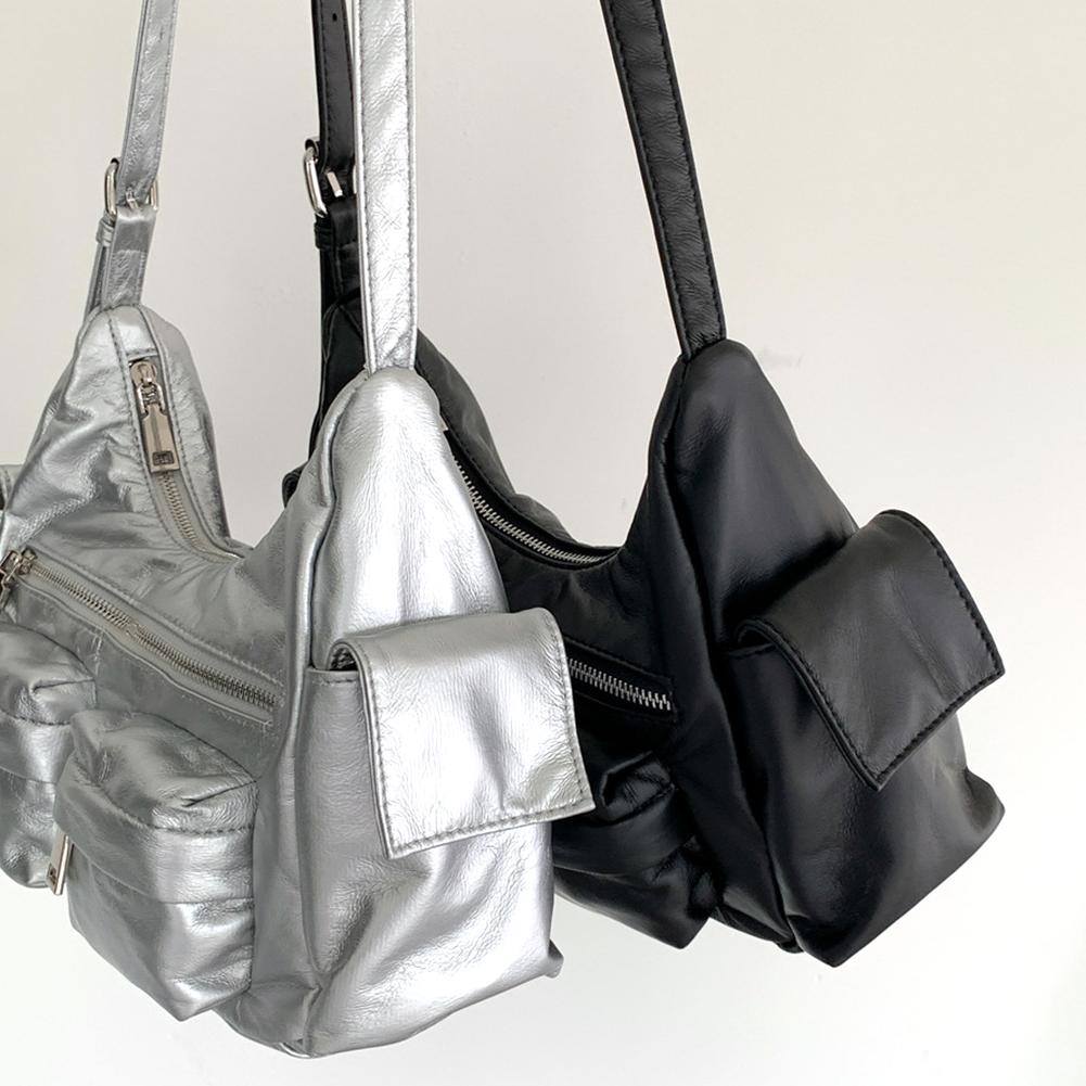 Women Leather Tote Handbag Large Capacity Multi-Pocket Purse Versatile Top Handle Bag Crossbody Hobo Bag Girl Stylish Purse