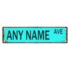 Personalized Retro Street Sign 15.75x3.94in Custom Metal Foil Wall Decor