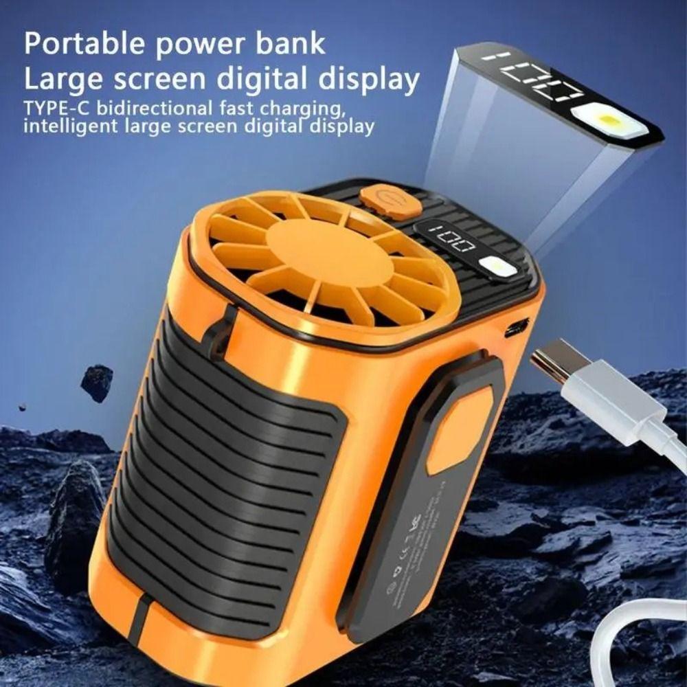 5000mAh Waist Clip Fan 3 Speeds Personal Body Fan Long Use Life Waist-mounted Fan  Cooling