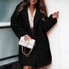 Autumn and Winter Fashion Women's Sweaters Coats Long-sleeved Collared Women's Fleece Top Clothing