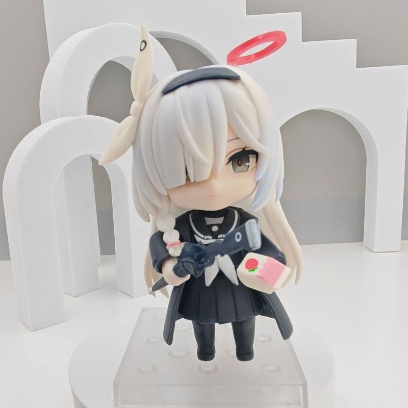 10CM Blue Archive Action Figure Anime Prana Q Version Desktop Standing Posture Model Toys Collection Ornaments PVC Doll Gifts