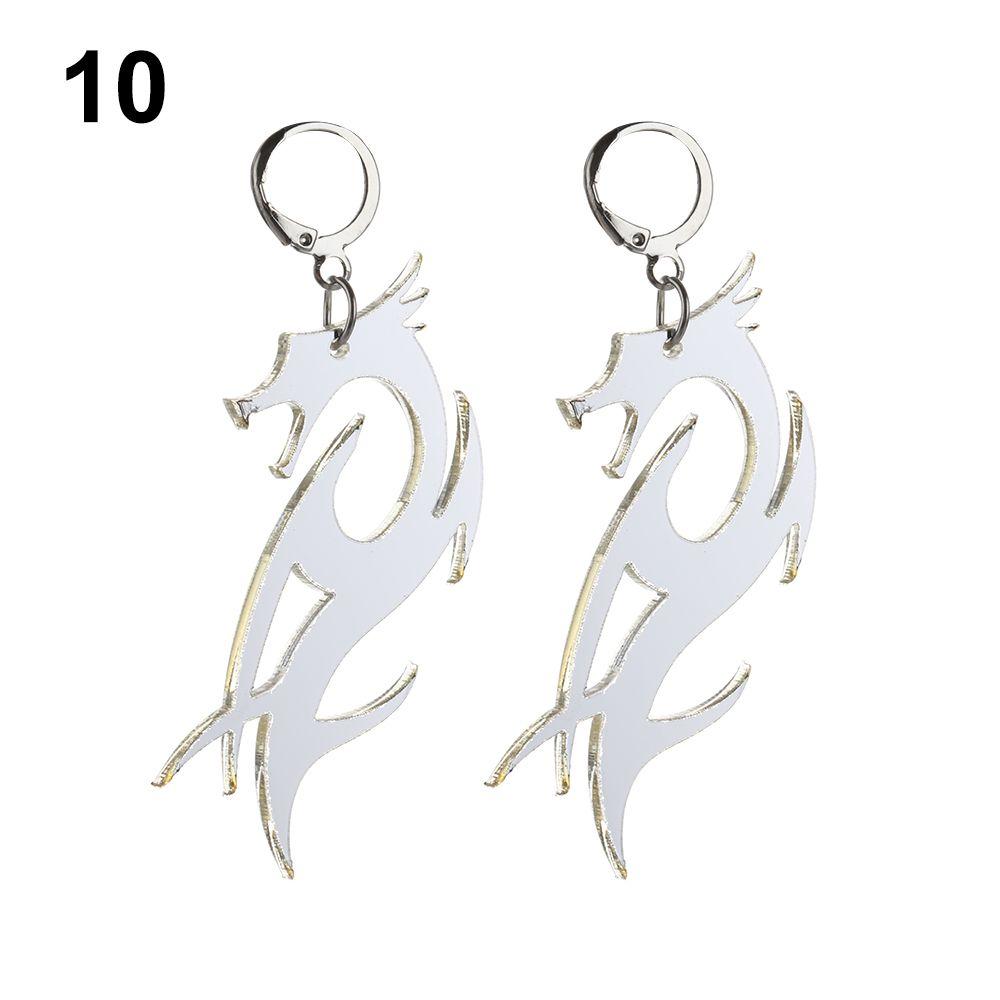 Suprafață Oglindă Bijuterii Streetwear Cool Cercei Dragon Totem Darts Cercei Hoop Model Dragon