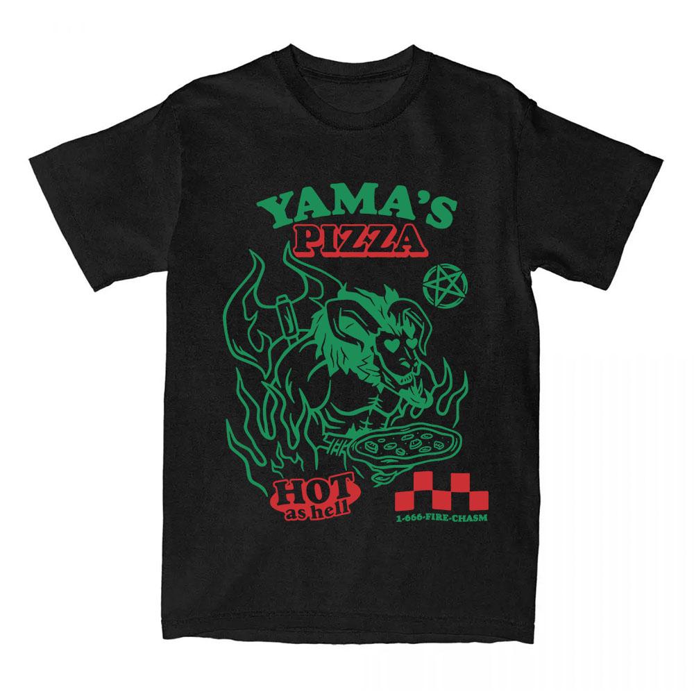 OSRS Yama's Pizza Tees Game Old School RuneScape Printing Tshirts Cotton Short Sleeve T-shirt Graphic Merch Casual