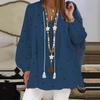 2025 Autumn V-neck Star Print Drawstring Comfortable Casual Loose Batwing Sleeve Pullover