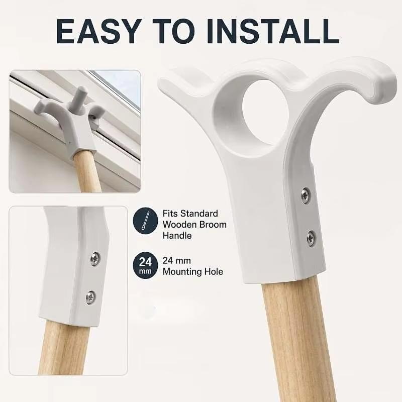 Crochet d'Ouverture de Fenêtre de Toit 3 en 1 Résistant à l'Usure Accessoire de Fenêtre Compatible avec Poignée à Bascule de 24 mm pour Réparation de Fenêtre DIY