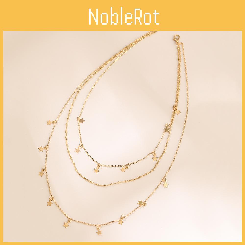 Unique Alloy Star Three Layer Necklace Ideal For Gifts On Special Occasions