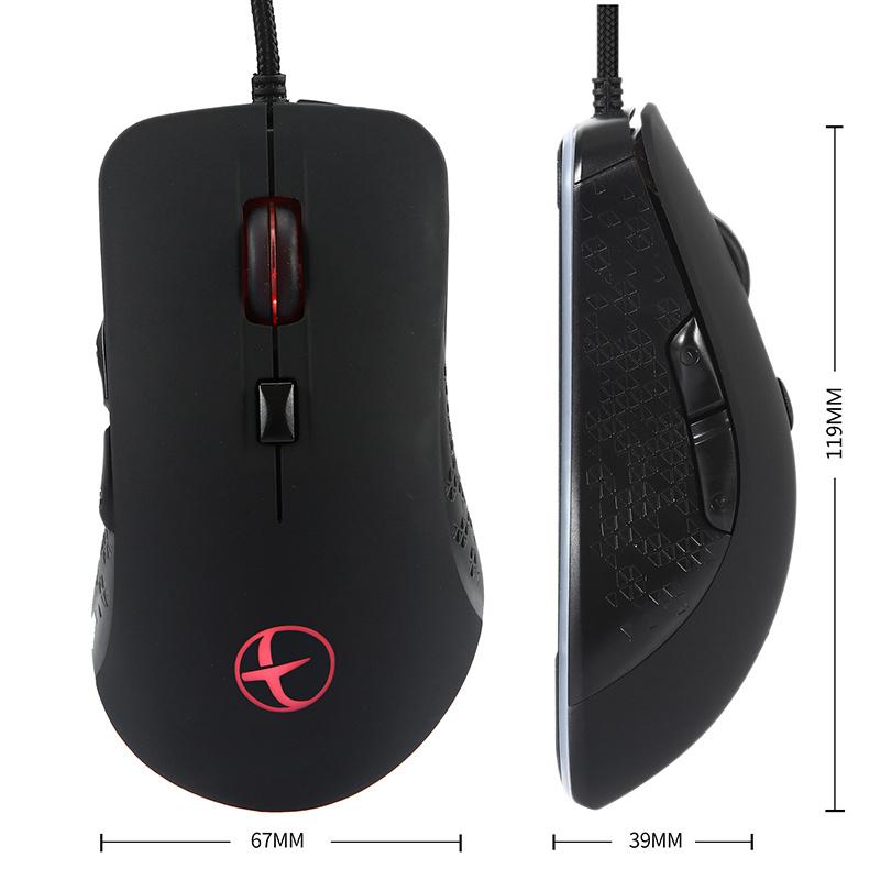 Kabelgebundene Maus für Computer, Laptop, Notebook, 6 Tasten, 2400 DPI, verstellbare Gaming-Maus für Gamer, wärmer, beheizte Maus