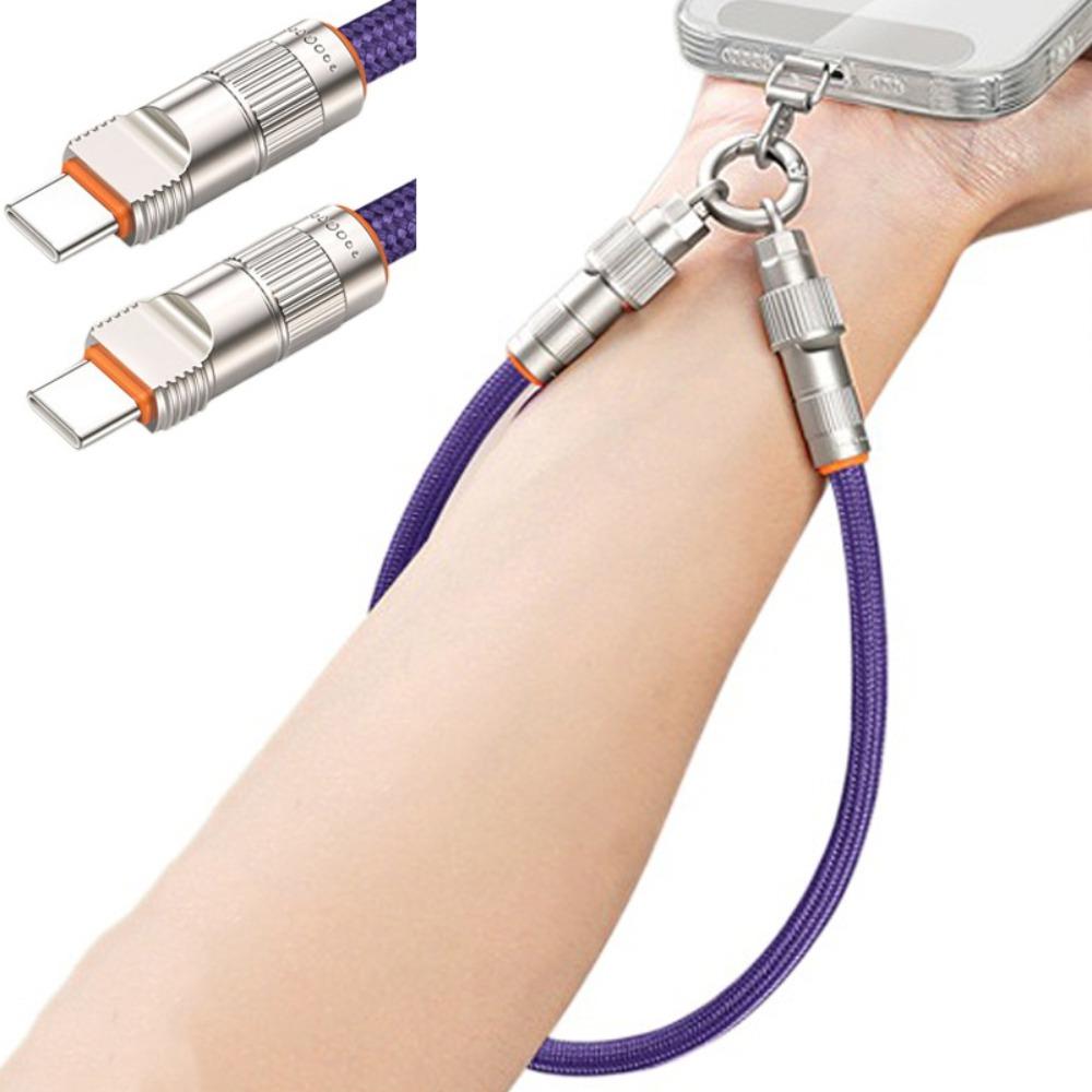 

PD66W Mobile Phone Lanyard 2 in 1 Phone Hanging Rope Fast Charging Phone Strap Travel