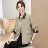 2025 Autumn Korean Style Plaid Patchwork Short Jacket for Women