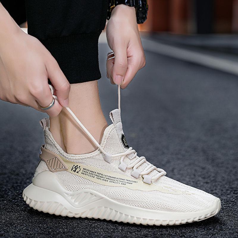Men Sneakers Spring Summer Mesh Breathable Lace Up Men Shoes No-slip Casual Sports Running Shoes Men