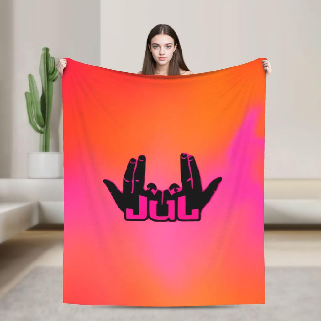 Rapper Music JUL  Flannel Blanket  Warm Soft Throw Blanket for Bedroom Travel Comfortable Bedspread Sofa Bed Cover