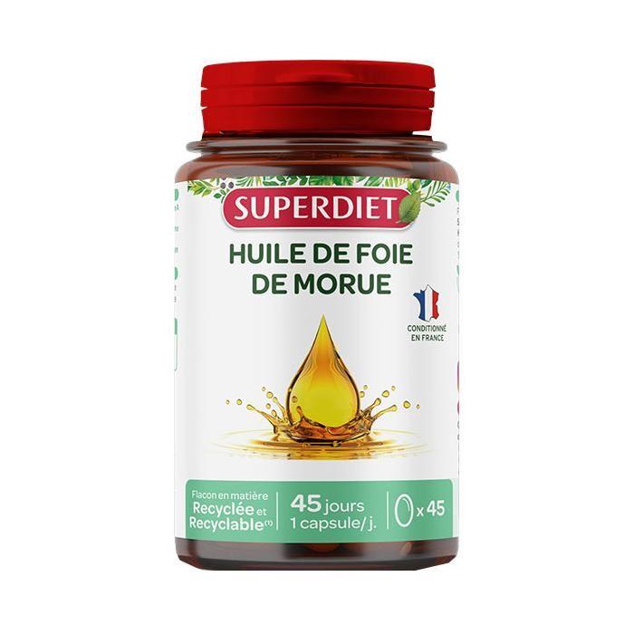 Superdiet Huile de Foie de Morue 45 capsules