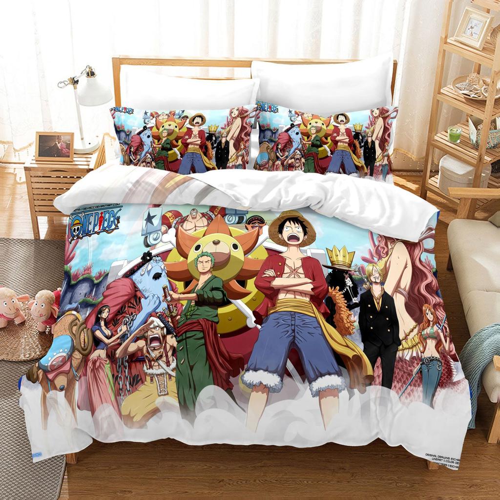 Animation Cartoon 3D Digital Printing Quilt Set Three-Piece Set