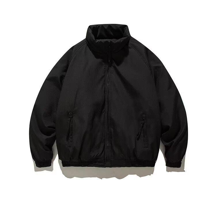 2024 Men's High-End Japanese Style Coffee Corduroy Stand Collar Cotton Jacket