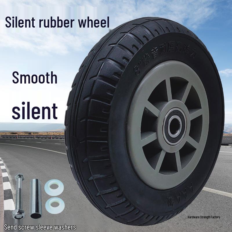 Silent Rubber Swivel Casters for Platform and Hand Trucks: 3-8 Inch, Light To Heavy Duty