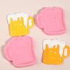 2 Pcs Creative Beer Shape Silicone Molds, Cute Beer Cup Fondant Mold, For Kitchen Baking, Candy, Biscuits, Chocolate, Cake Decoration, Chewing Gum,