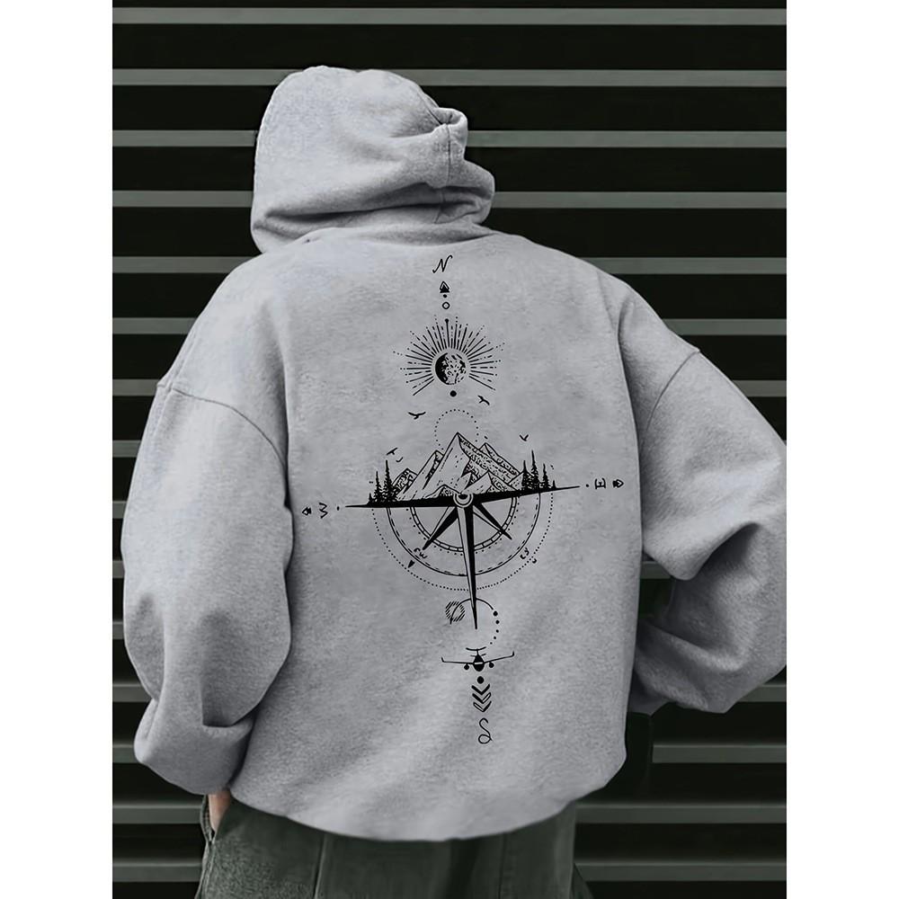 2025 Cross Border E-commerce New Design Printed Loose Hoodie Hoodie Hoodie Men's Fashion Men's Home Clothes