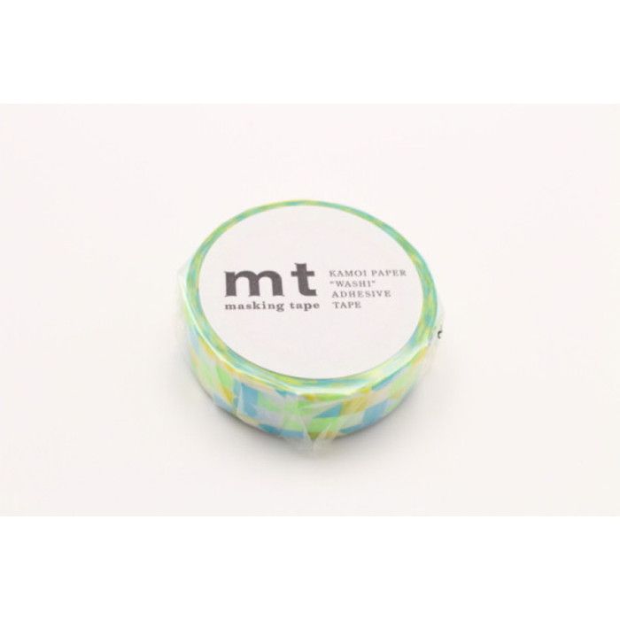 Masking Tape - MT - Mosaïque Bleu - 15mm - 10m - Repositionnable