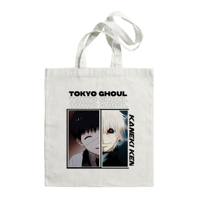 Japan Anime Kaneki Ken Tokyo Ghoul Canva Bag Harajuku Gothic Style Shopper Large Capacity Women Bag Shoulder Bag Vintage HandBag