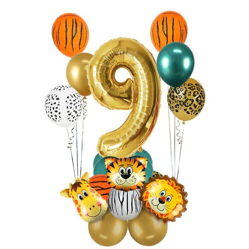 Forest Animals-Themed Aluminum Mold Digital Balloon Party Set for First Birthday Decorations
