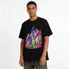 Weird American Graffiti Style Burger Fries Print Trendy Casual T-Shirt Pure Cotton T-shirt
