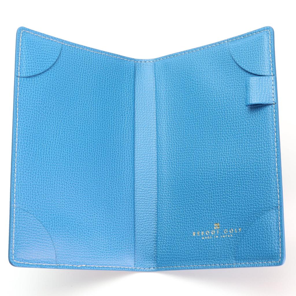Horizontal Golf Scorecard Genuine Leather Scorecard Scorecard Case for Men and Unisex REBOOT GOLF Holder, Cover, Women, (Italy Blue)