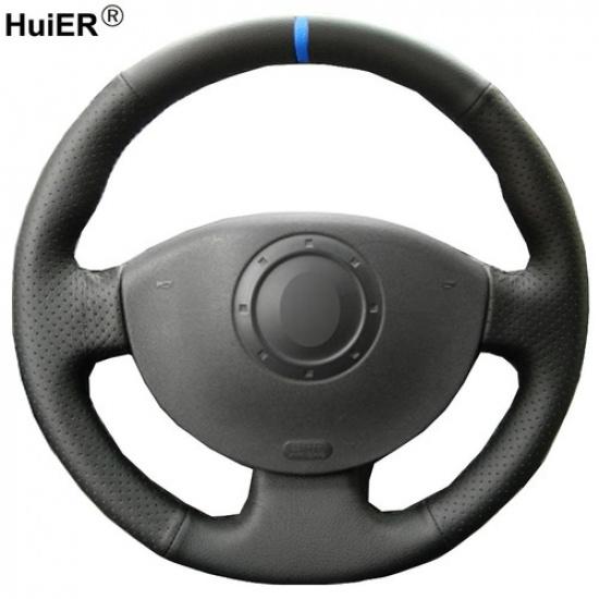 For Renault Megane 2 2003-2008 Kangoo Scenic 2 Hand Sewing Steering Wheel Cover