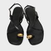Fashion Fashion Ankle Strap Flat Sandals Women Metal Buckle Decoration Over Toe GLADIATOR Sandals Luxury Designer Summer Beach Slippers