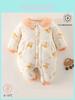 Baby Cotton Sleepsuit Winter Warmth With Snap Button Closure For Newborns