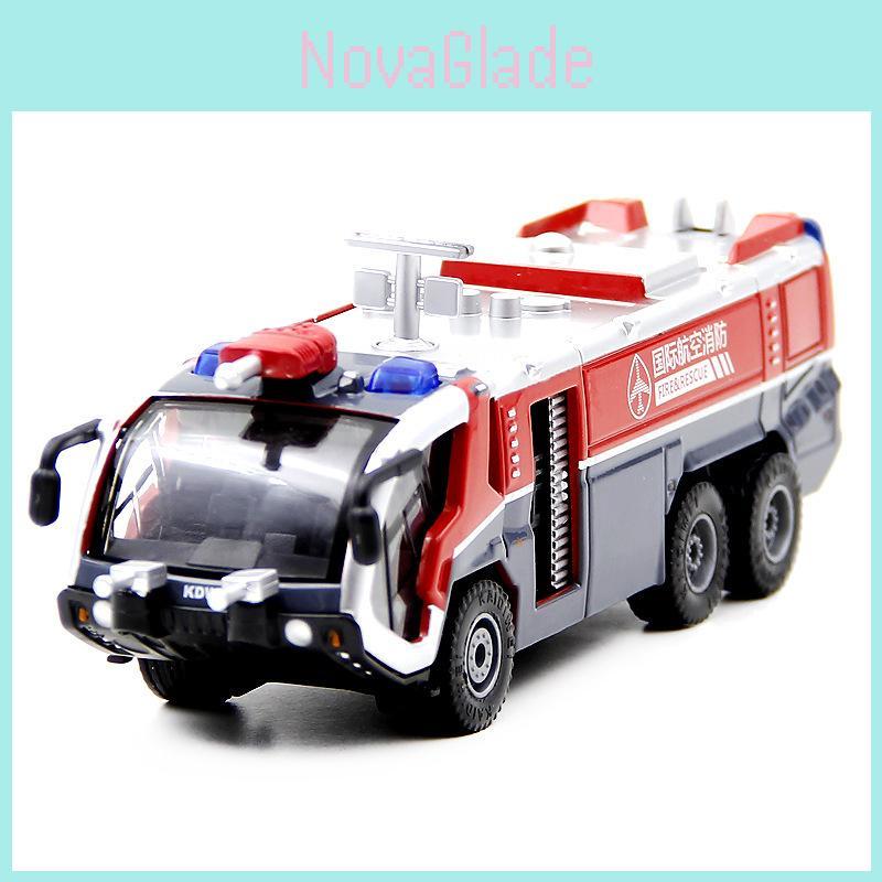Alloy Fire Engine Model With Sound Light For Kids Playroom Decor