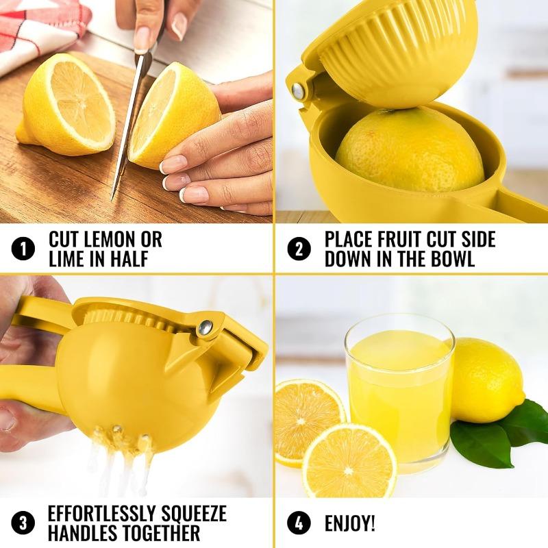 Manual Lemon Juicer Aluminium Alloy Hand Squeezed Orange Fruit Juicer Portable Utility Kitchen Sturdy And Durable, Maximum Juice