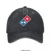 Boné de Beisebol de Algodão Unissex Moda Logo Dominos Pizza Chapéu Jeans Clássico Ajustável para Adultos