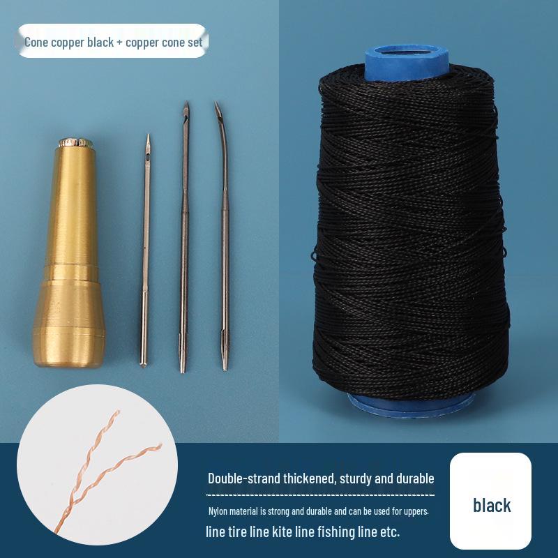 Shoe & Tire Repair Nylon Thread Set: Ideal for Shoes, Kites, Fishing, Hand Sewing, and Binding with Needle.