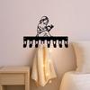Iron Wall Hooks for Women with 8 Hangers Coat Hat Key Storage Space Saving Modern Home Decor Gift
