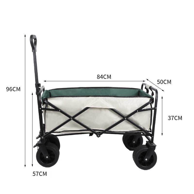 ZISIZ Outdoor Utility Cart with Tank Wheels