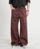 EZKATON Cos Washed Cotton Pants Burgundy Kmlp6881