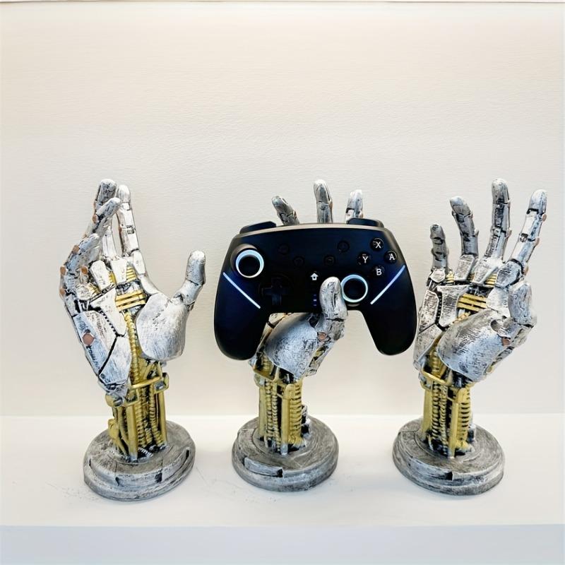 1PC Cyberpunk Robot Resin Craft Ornament, Suitable for Gamepads, Mobile Phones, Etc. | Science Fiction Mechanical Style Decoration