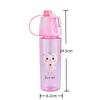 600ML Creative Spray Bottle Portable Children Outdoor Sports Multi-function Straw Cute Water Bottle