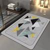 Thickened diatomaceous earth suction, rubber anti slip, light luxury bathroom door anti fouling quick drying door floor mat