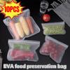 10PCS Silicone Food Storage Bag Reusable Stand Up Zip Shut Bag Leakproof Containers Fresh Bag Food Storage Bag Fresh Wrap Ziplock Bag