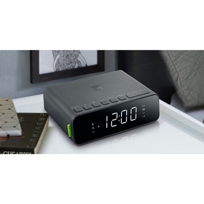 Radio-réveil muse m-175 wi - muse - réveil - noir - blanc - radio - variateur d'éclairage de l'affichage