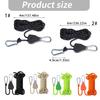 Tent Tie Downs Rope Hangers Camping Pulley Rope Adjustable Reflective Tie Downs Rope Hangers Tent Guide Rope for Outdoor