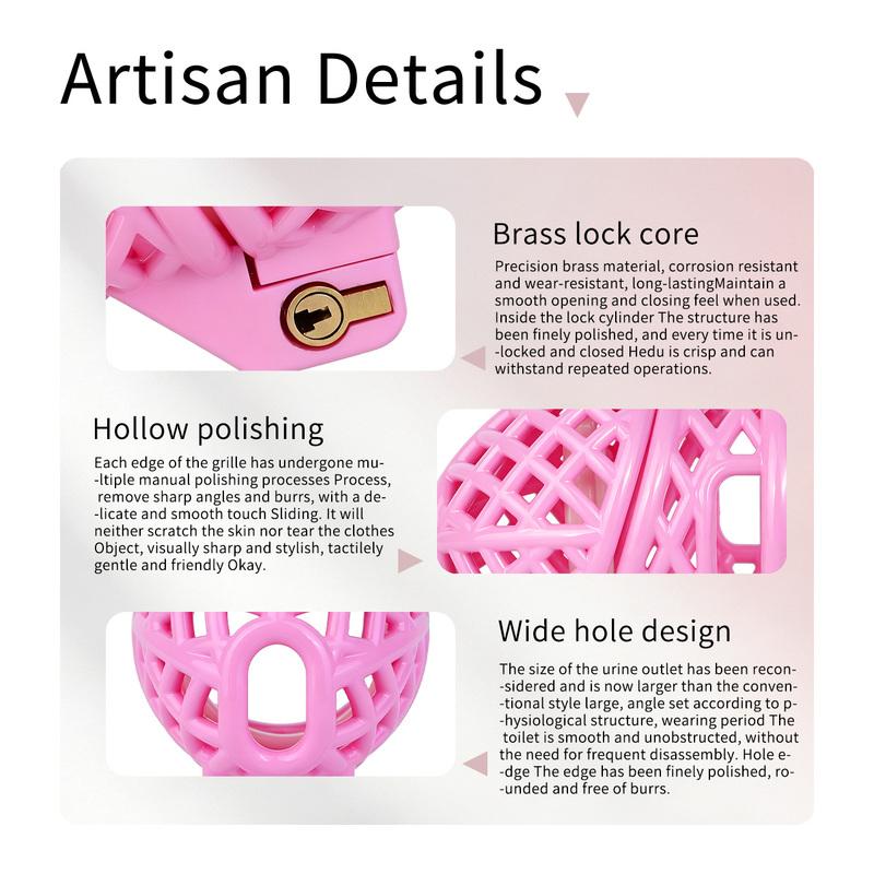 LICKER ABS Resin Lightweight Chastity Cage With Belt Breathable Penis Lock Cock Rings Dick Restriction For Men Gay Sissy Sex Toy