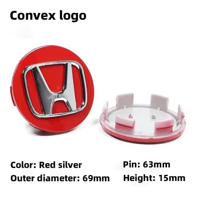4Pcs 58/69mm Car Wheel Center Hub Caps Decorative Cover For Honda Civic Jazz Fit Accord Pilot CRV Passport City XRV HRVstickers CUJ3
