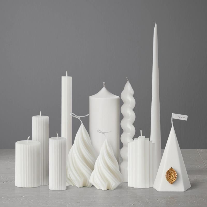 Smokeless White Retro Scented Candle for Weddings & Home Decor