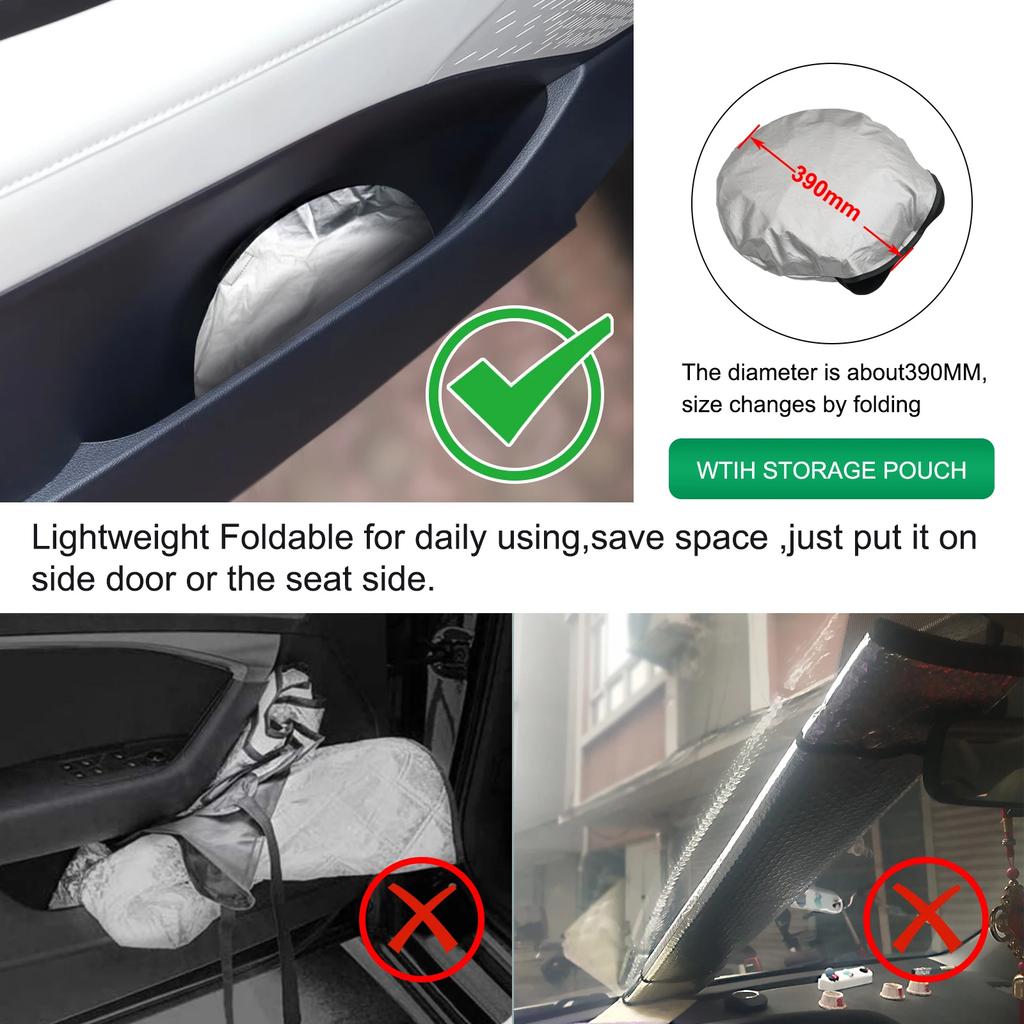 Car windshield sunshade all models common front window sunshade cover silver exterior protective sports accessory
