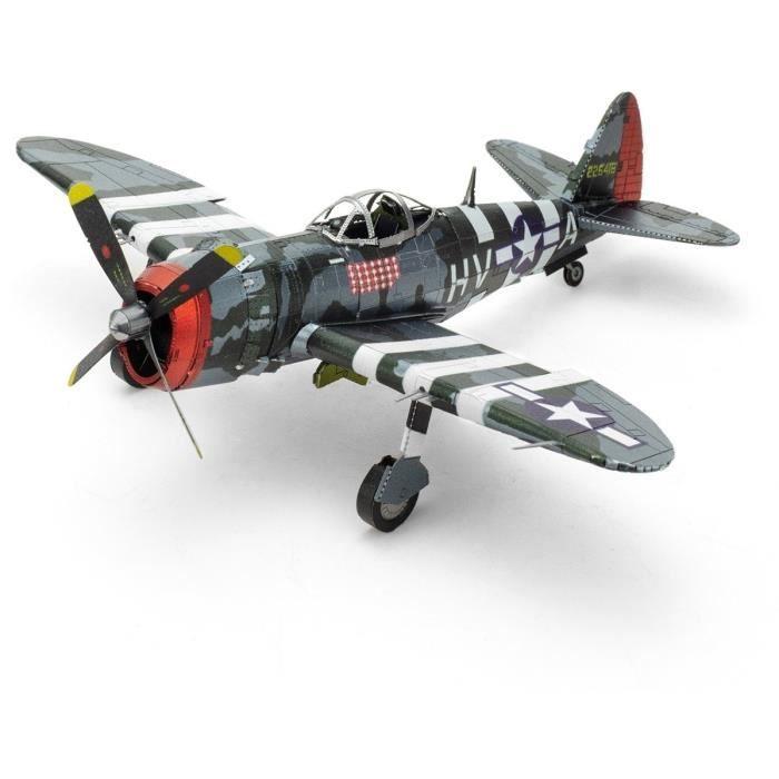 Maquette En Métal - METAL EARTH - P-47 Thunderbolt - Blanc, Gris Et Orange - Mixte - 15 Ans Et Plus