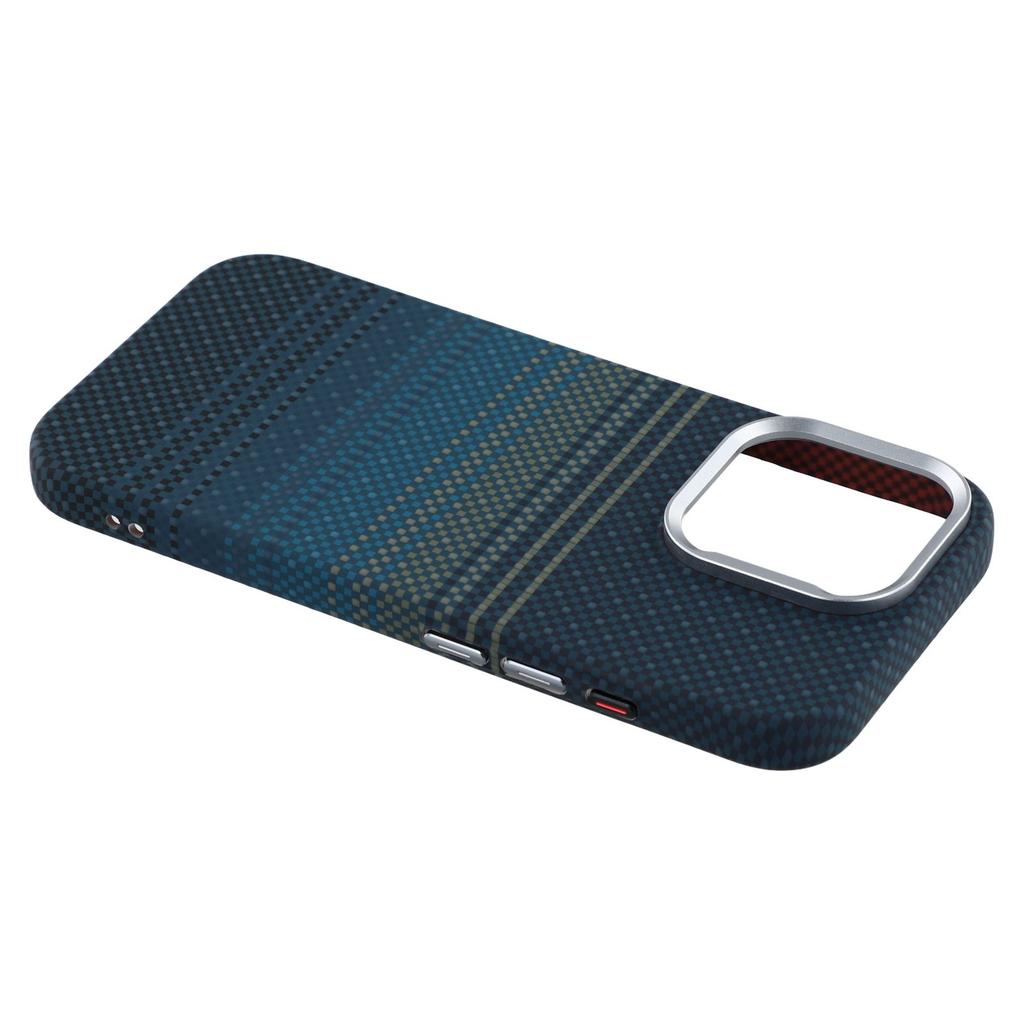 For iPhone 16 Pro Max Case Compatible with MagSafe Carbon Fiber Texture Water-Transfer PC Phone Cover