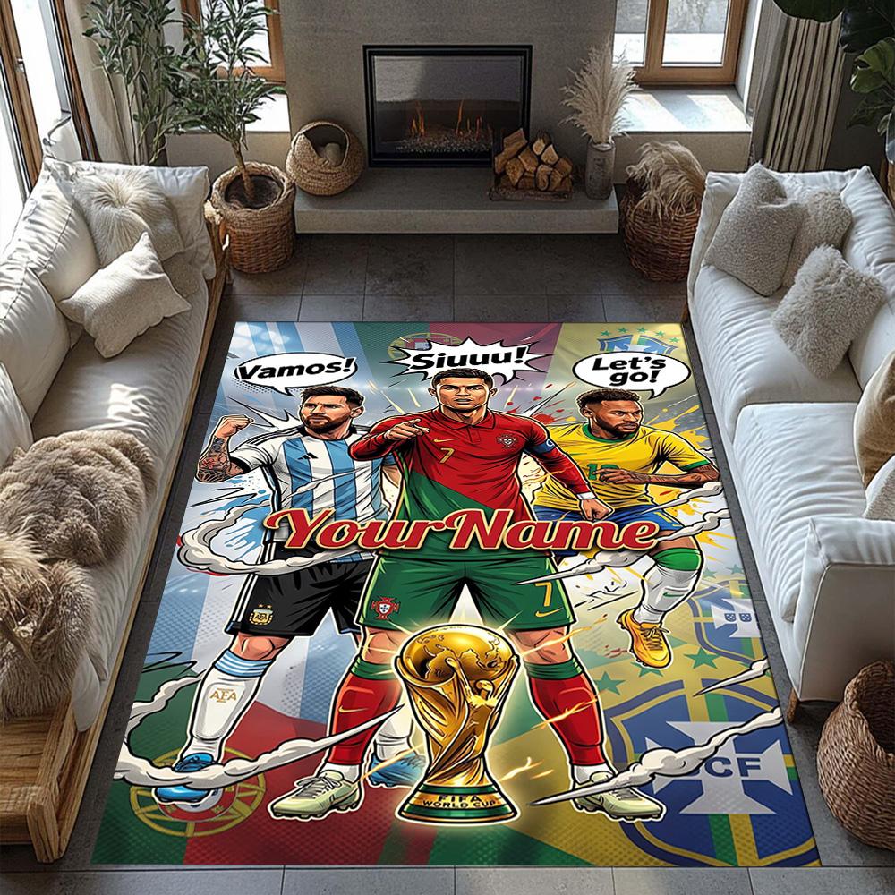 Messi 279 Personalized Name Floor Rug Office Rug Design for Game Room Foyer Outdoor Study room Antislip Carpet Office home decor